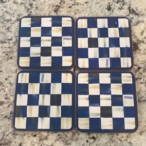 Mackenzie Childs royal check coasters